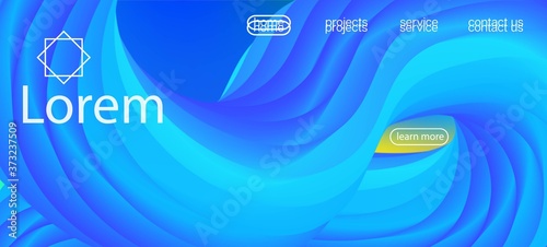 3d Fluid Lucid Vector Background. Landing Page, Blue, Purple Background. Modern 