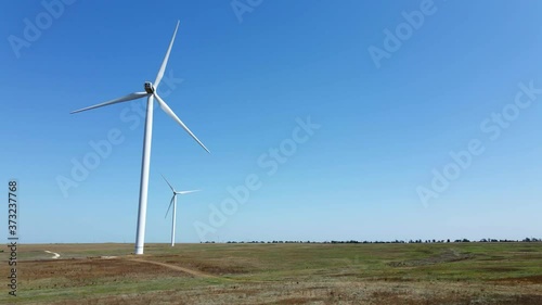 Wallpaper Mural working wind turbines standing on the field in summer in Russia Torontodigital.ca