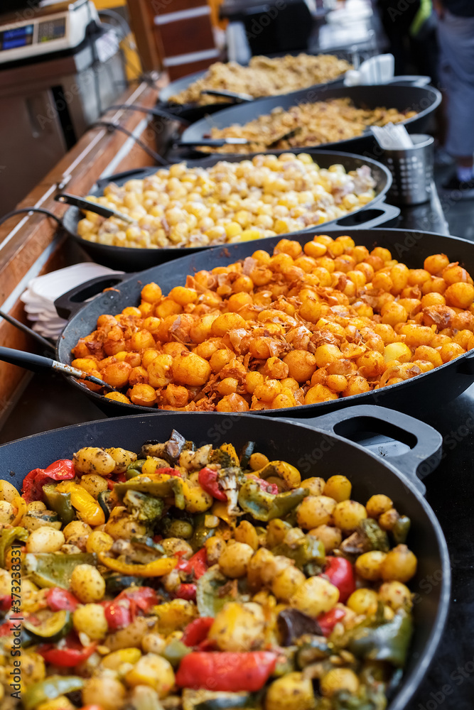 Hungarian street food fest market vertical photo