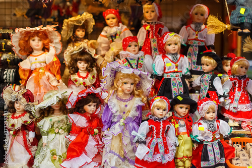 Small Pretty baby girl dolls for sale in market in Praha Czech Republic