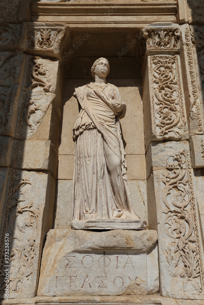 Personification of Wisdom Statue in Ephesus Ancient City, Selcuk Town, Izmir, Turkey