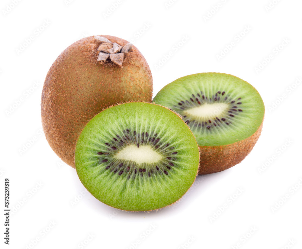 Fresh kiwi fruit isolated on white background Fresh kiwi fruit isolated on white background