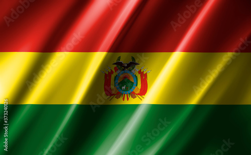 3D rendering of the waving flag Bolivia