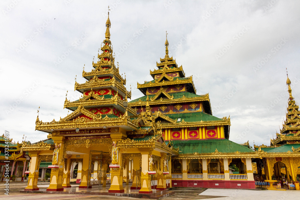 The beauty of Myanmar architecture at Shwe Taung Zar Pagoda, the most important temple in Dawei.