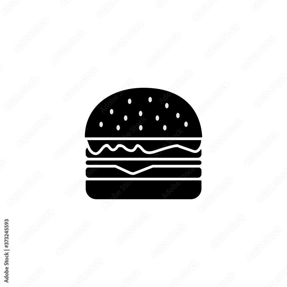 Fototapeta premium Burger Vector icon. Burger symbol vector design