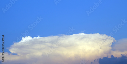 Monsoon clouds looming in blue sky on sunset - Weather Background