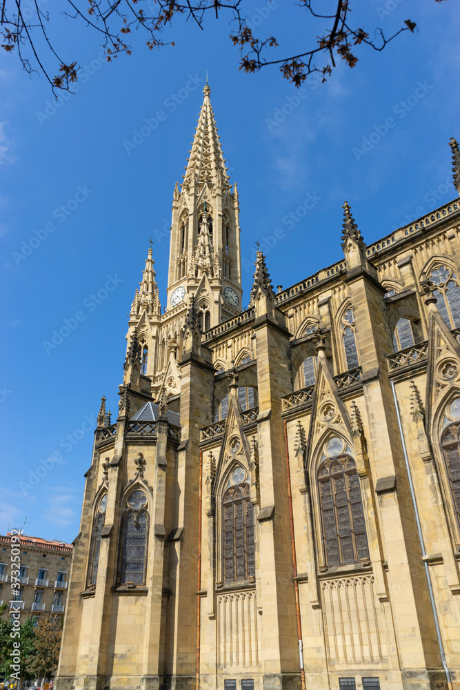 Buen Pastor Cathedral in the city of San Sebastian, Basque Country, Spain.