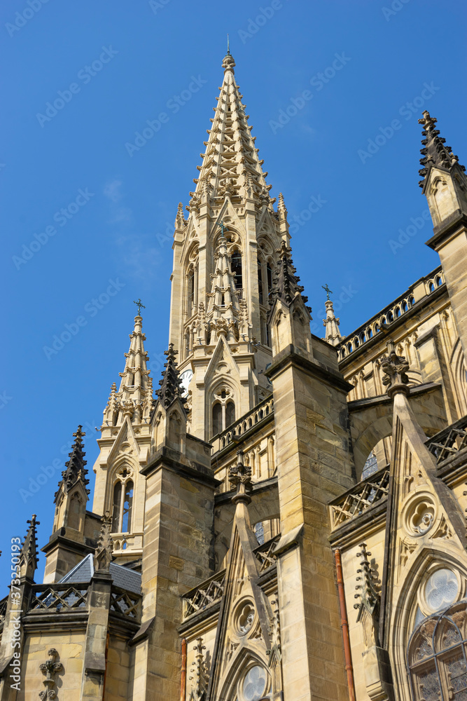 Fototapeta premium Buen Pastor Cathedral in the city of San Sebastian, Basque Country, Spain.