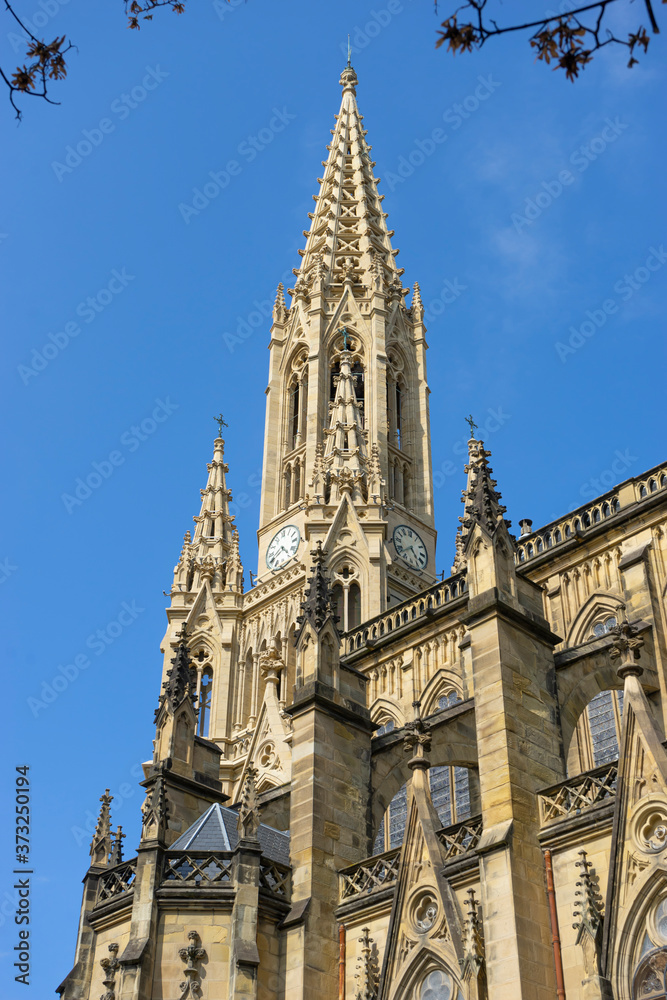 Buen Pastor Cathedral in the city of San Sebastian, Basque Country, Spain.