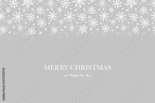 Christmas card with snowflakes. Concept of Xmas background with wishes. Vector