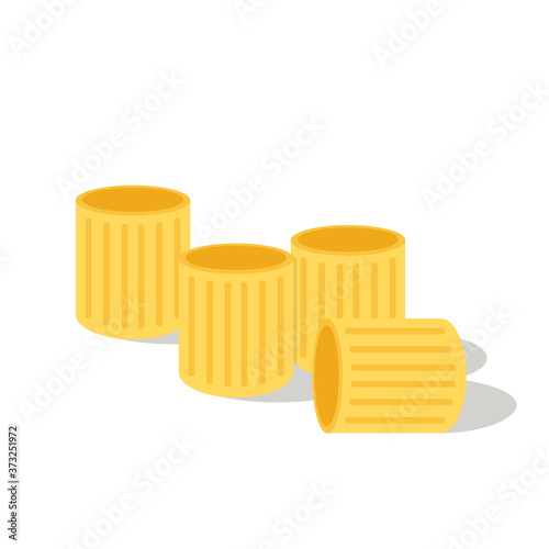 Pasta noodles vector. Pasta noodles on white background. 