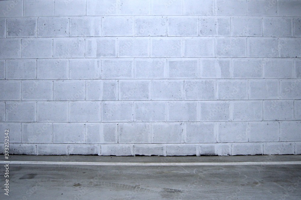 Naklejka premium Beton wall. Brick wall. White and gray texture. Background.