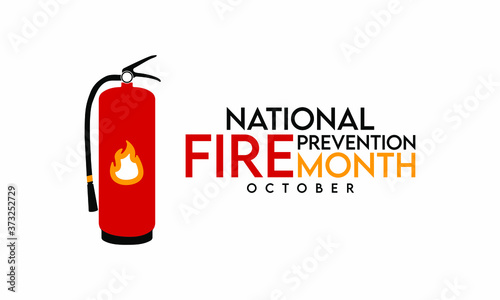 Vector illustration on the theme of national Fire prevention month observed each year during October.