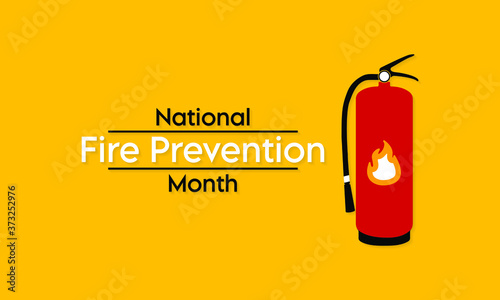 Vector illustration on the theme of national Fire prevention month observed each year during October.