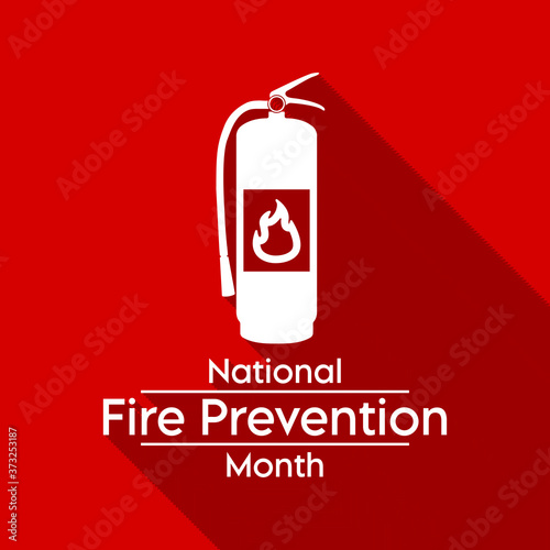 Vector illustration on the theme of national Fire prevention month observed each year during October.