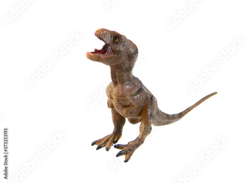 baby denosaur toy isolated on white background