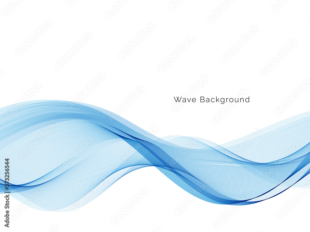 Naklejka premium Blue Wave Background, Abstract Ocean Waves Design Element