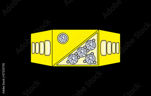 5 Solitaire Diamond Ring Band with Side Gold Designs on Shank in Yellow Gold