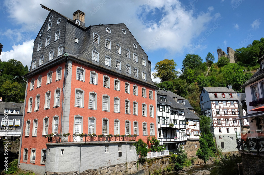The Foundation Scheibler Museum Rotes Haus in the the pretty historic old town of Monschau, Germany