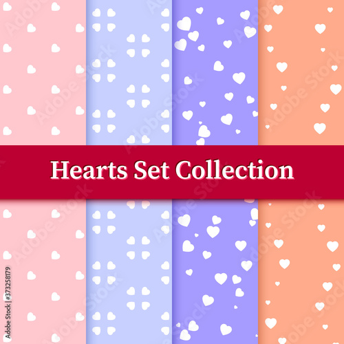 Pink heart pattern background. Vector illustration for holiday design. Valentine day ornament. 