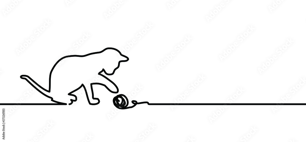 Drawing cat line pattern. Funny vector cats sign. Comic cartoon sketch. One line kitten, kitty silhouette pictogram. Animal, cute pet sits background. World cat day. Drawing cat line pattern. Funny vector cats sign. Comic cartoon sketch. One line kitten, kitty silhouette pictogram. Animal, cute pet sits background. World cat day.