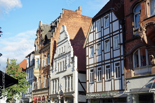 Hameln an der Weser Fachwerk in der Fußgängerzone