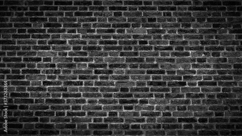 Black Brick Wall Texture Panoramic