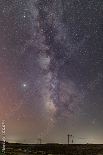 Milky Way over Gobustan Hills