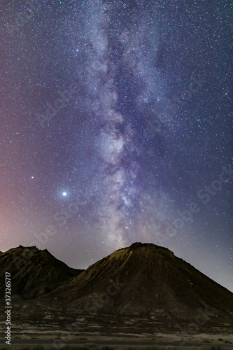 Milky Way over Gobustan Hills