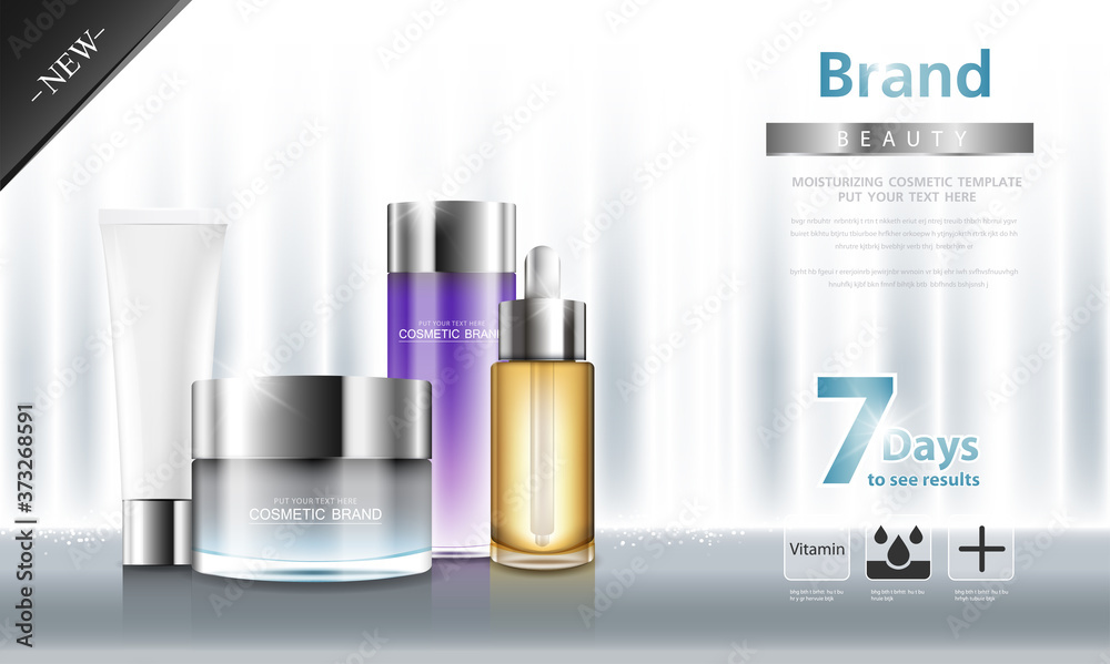 cosmetic cream and body lotion poster premium skin care products. cosmetic cream and body lotion poster premium skin care products.