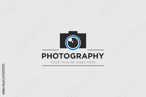 camera photography logo, studio icon and symbol vector illustration