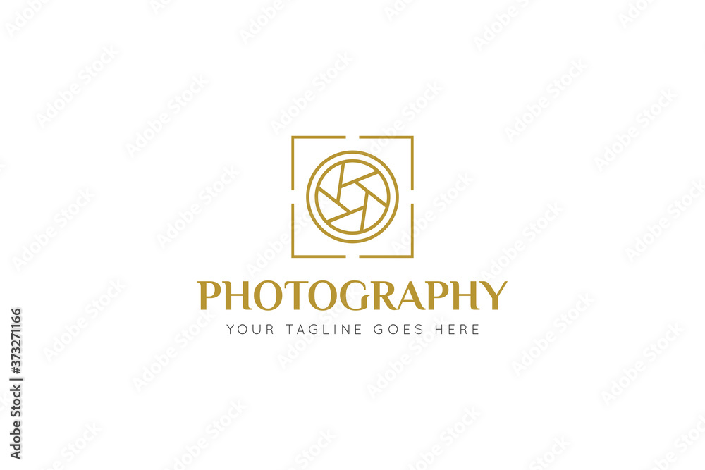 Fototapeta premium camera photography logo, studio icon and symbol vector illustration