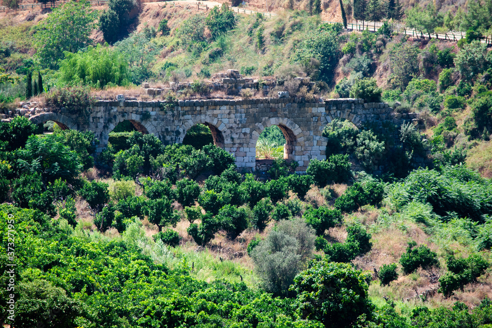 old roman aqueduct in the Beirut district of Hazmiyeh