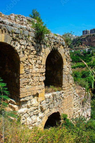 old roman aqueduct in the Beirut district of Hazmiyeh