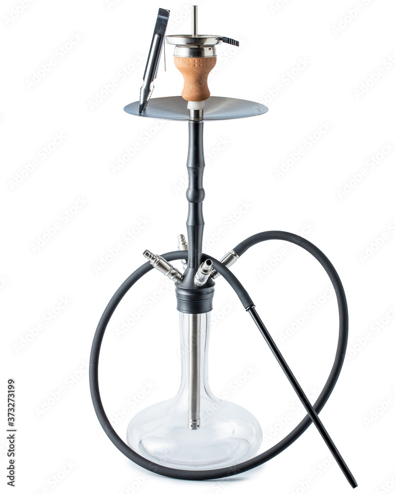Isolated hookah or water pipe with hose Isolated hookah or water pipe with hose