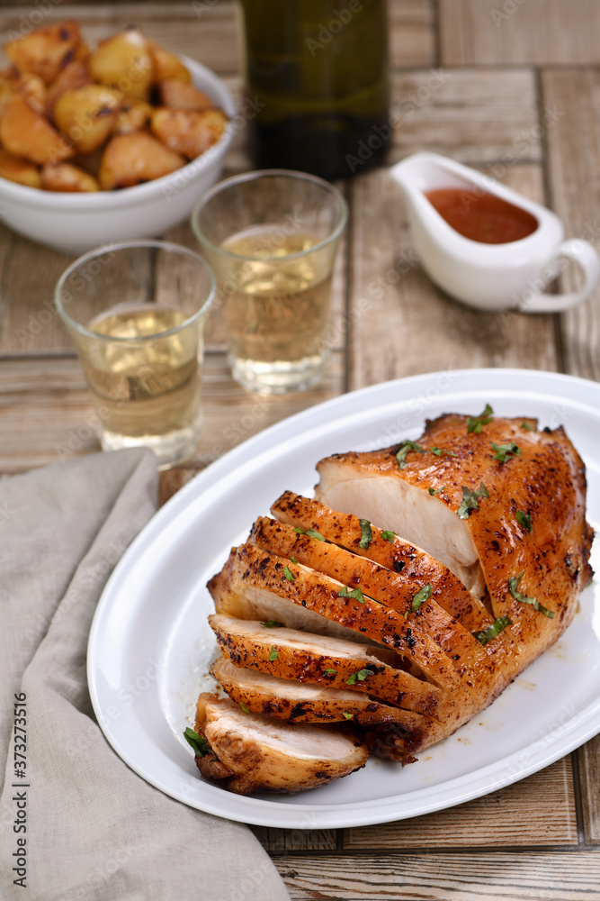 Baked turkey breast