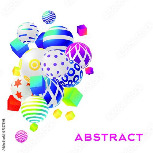 abstract decorative balloon on white background vector illustration