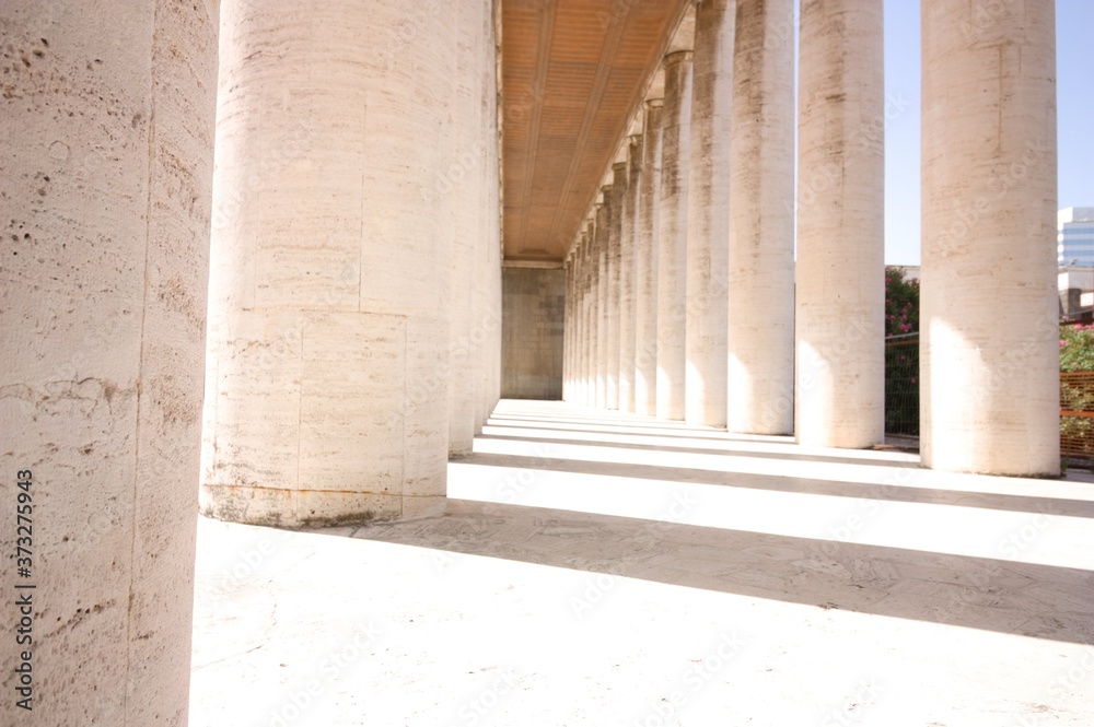 colonnade in the city