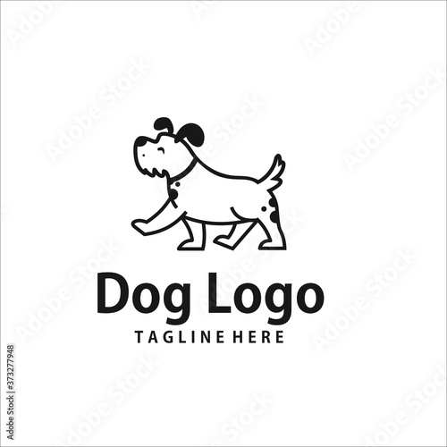 dog logo design icon vector silhouette