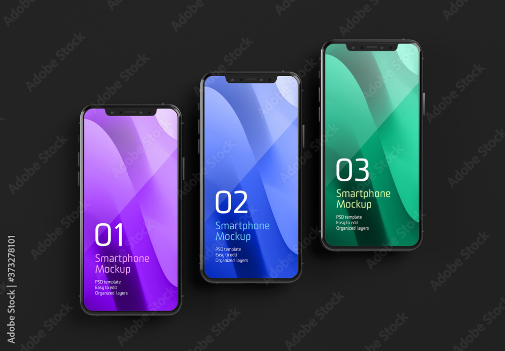 Smartphone Mockup for App and Mobile Web Design Stock Template | Adobe ...