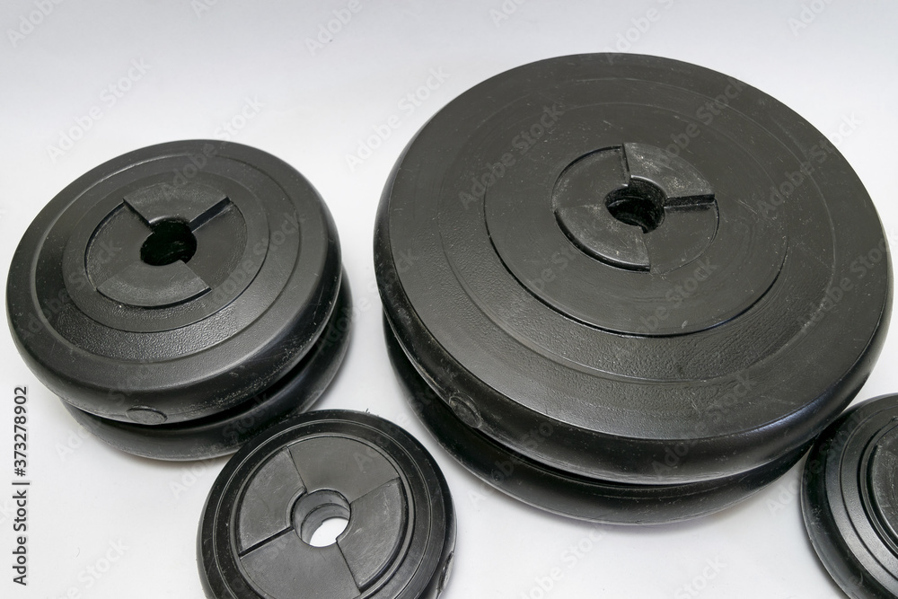 Discos de peso para levantamiento de pesas. Discos de peso para levantamiento de pesas.