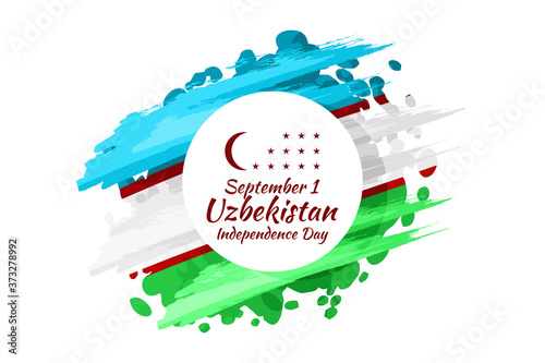 September 1, Independence Day of Uzbekistan vector illustration. Suitable for greeting card, poster and banner.