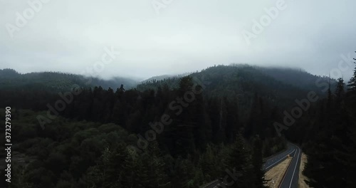 Highway 101 North Pacific California Drone Shot photo