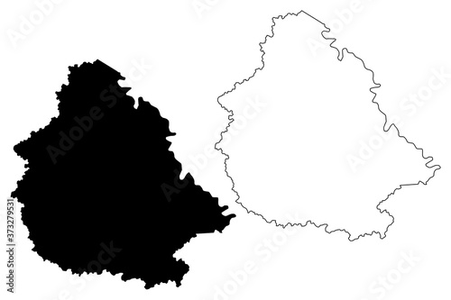 Martin County, Kentucky (U.S. county, United States of America, USA, U.S., US) map vector illustration, scribble sketch Martin map