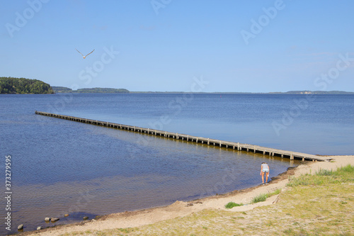 The beach Lietzow of the island R  gen  Baltic Sea - Germany