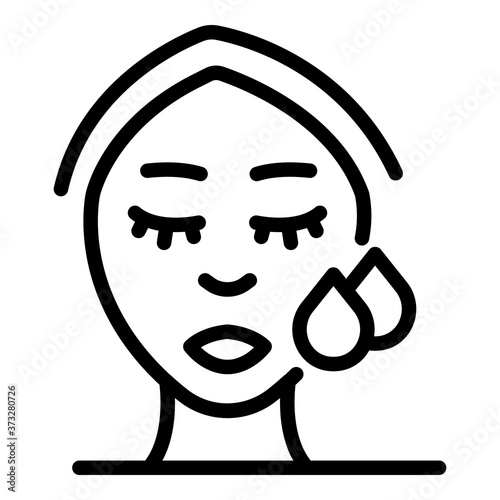 Wrinkles woman face icon. Outline wrinkles woman face vector icon for web design isolated on white background