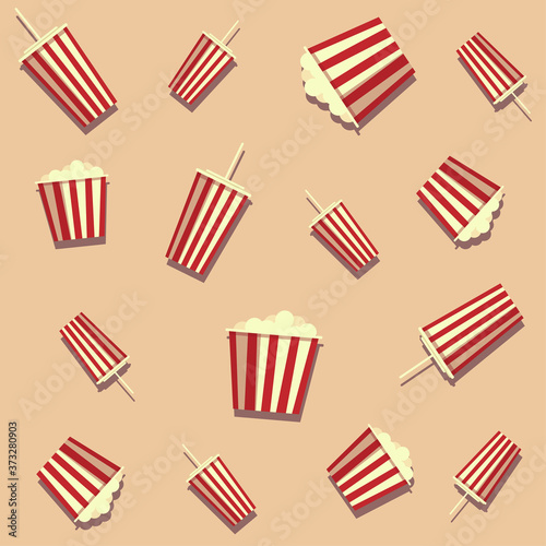 pop corn pattern. popcorn icon