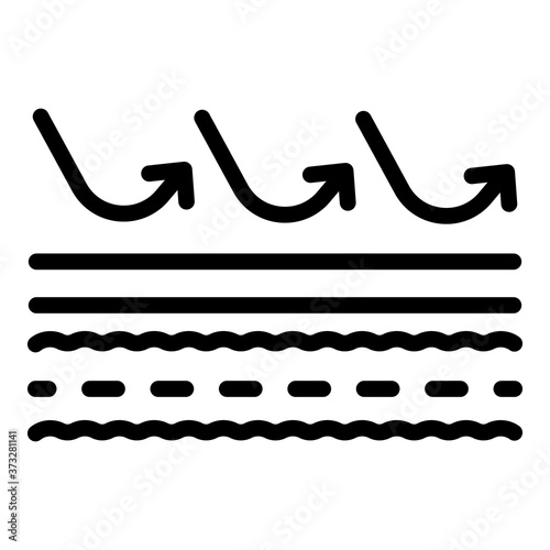 Wrinkles dermatology icon. Outline wrinkles dermatology vector icon for web design isolated on white background