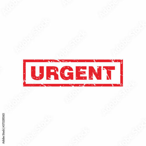 Abstract Red Grungy Urgent Rubber Stamps Sign Illustration Vector, Urgent Text Seal, Mark, Label Design Template