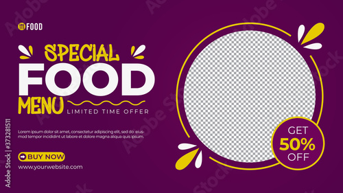 Fast food web banner template